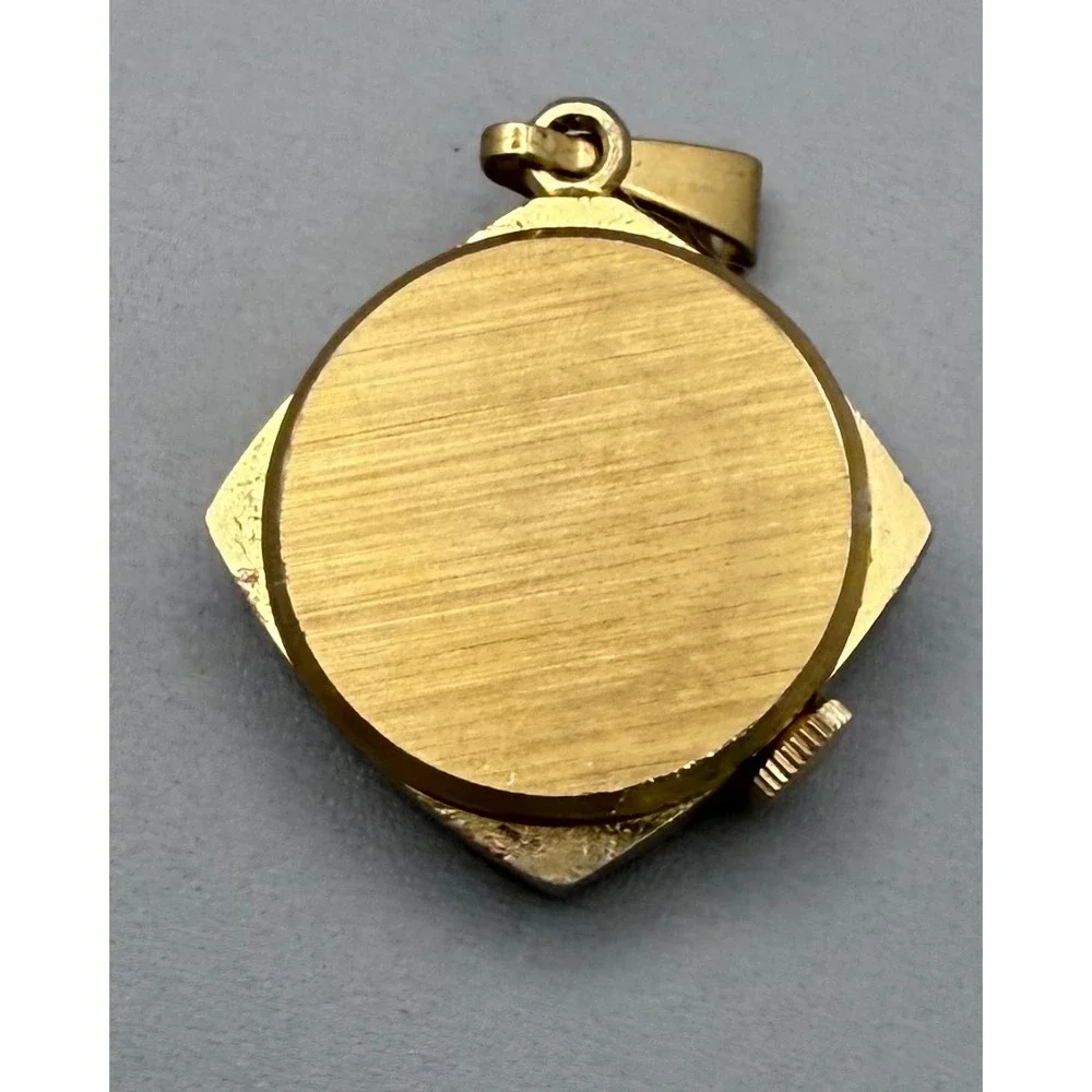 Vintage Jaquet-Droz Swiss 17 Jewel Mechanical Pendant Watch Necklace As Is